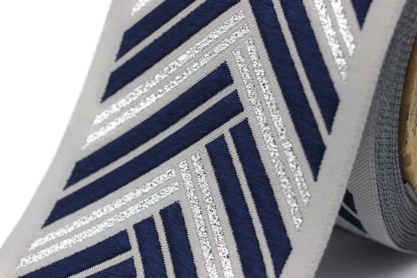 68 mm Embroidered Ribbons (2.67 inch), Jacquard Trims, Sewing Trim, drapery trim, Curtain trims, Jacquard Ribbons, trim for drapery, 180 V5