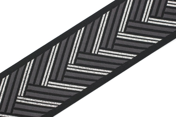 68 mm Embroidered Ribbons (2.67 inch), Jacquard Trims, Sewing Trim, drapery trim, Curtain trims, Jacquard Ribbons, trim for drapery, 180 V6