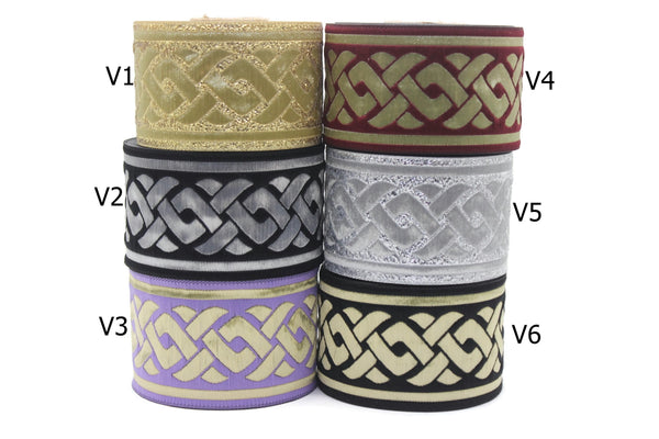 50 mm Spiral Jacquard ribbons 1.96 inche, spiral Style Jacquard trim, Sewing Jacquard ribbons, woven ribbons, collars supply, 50069