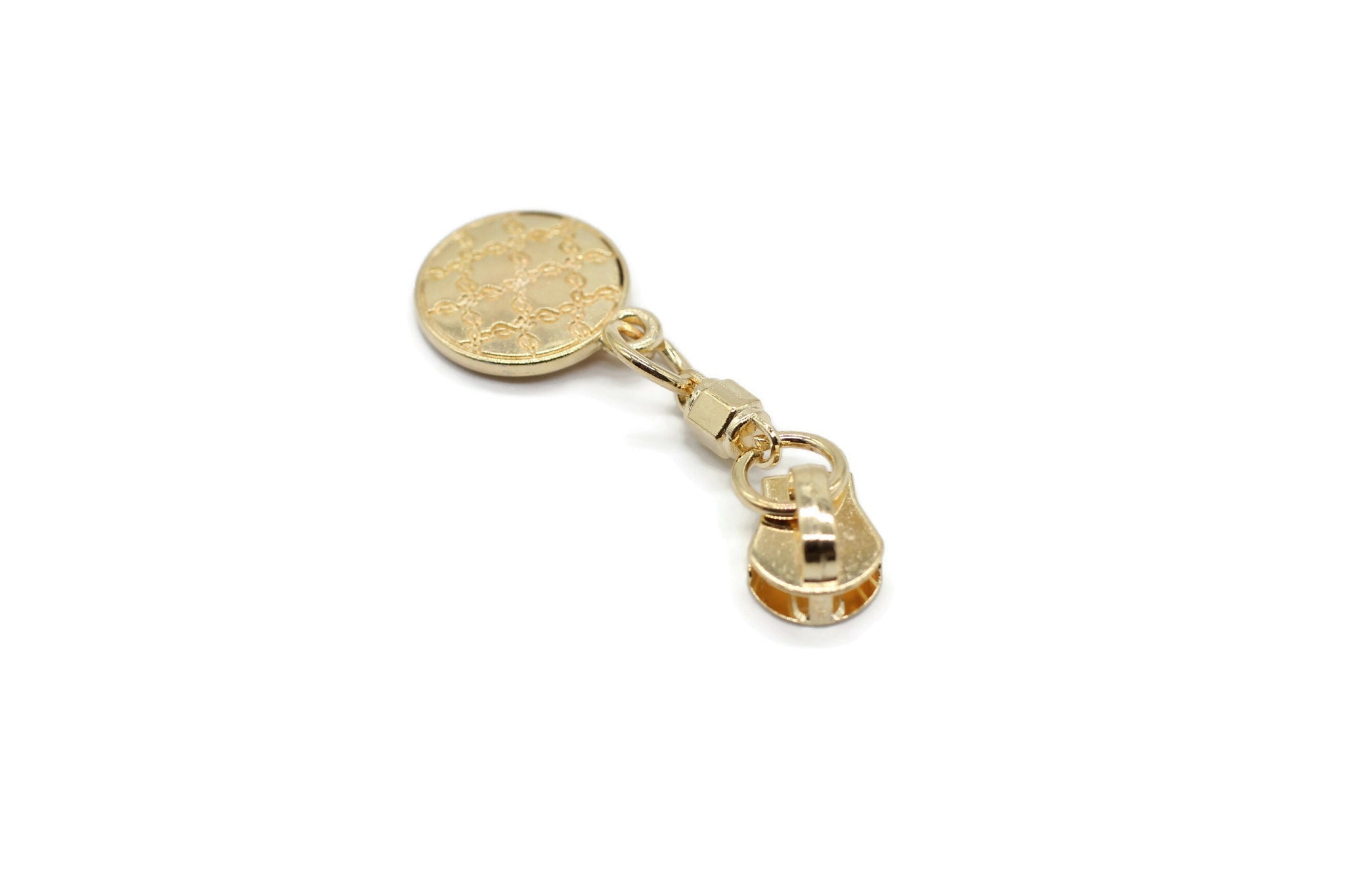 Gold Tone Zipper Pull, 50 mm(2.0 inches) #5 Metal Zipper Pulls, Zipper Sliders, Zipper Tab, Zipper Part, Zipper Head, Bag Zipper Pulls