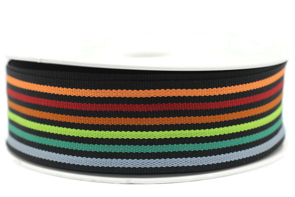 40 mm Colorful Rainbow  Motive Jacquard trim 1.57 inches, Vintage Ribbon, Decorative Craft Ribbon, Ribbon, Vintage Ribbon, Woven Trim