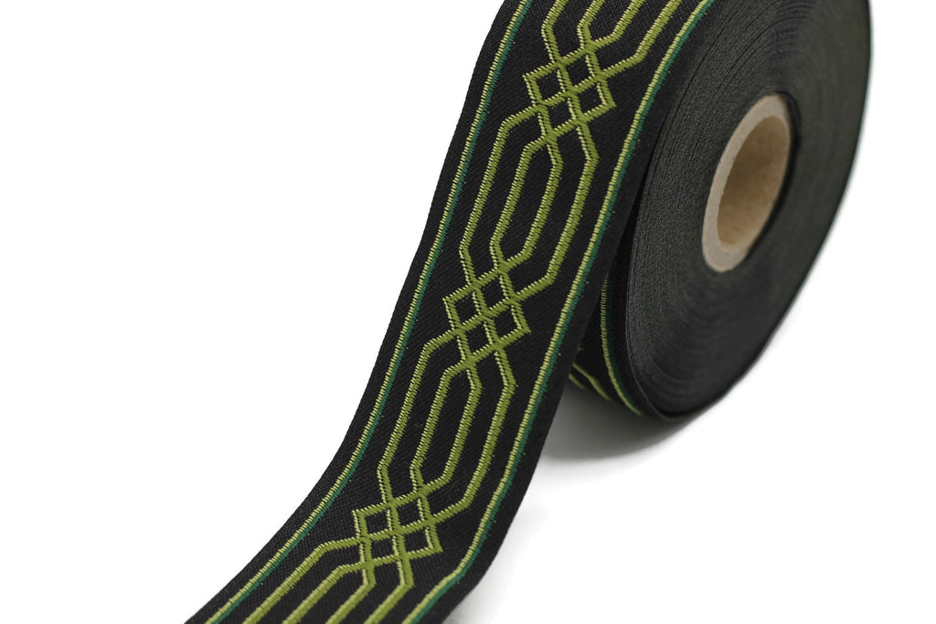 35 mm Hippie Motif Ribbon (0.98 inches), Woven Trim, Ethnic Ornament R –  Ribbonsland