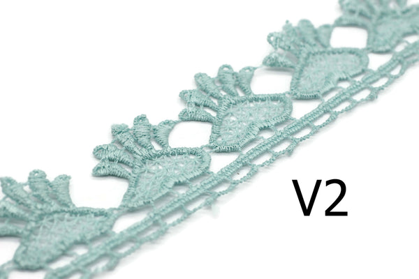 8.74 Yards Heart Bridal Guipure Lace Trim | 1.3 Inches Wide Lace Trim | Geometric Bridal Lace | French Guipure | Guipure Lace Fabric TRM33