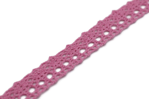 27.3 Yards Pink Cotton Bridal Guipure Lace Trim | 0.59 Inch Wide Lace Trim | Geometric Bridal Lace | French Guipure | Lace Fabric TRM15