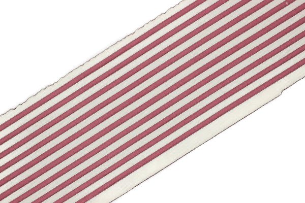 2.75" Pink Line Embroidered Drapery Trims, 70mm Jacquard Trims, Sewing Trim, Curtain trims, Jacquard Ribbons, Drapery Banding 70041 V11