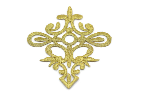 10 Pcs Gold Celtic Patch 4.3x3.7 Inches Iron On Patch Embroidery, Celtic Custom Patch, High Quality Sew On Badge for Denim, Sew On Patch