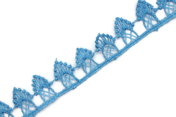 8.74 Yards Blue Window Bridal Guipure Lace Trim | 0.68 Inches Wide Lace Trim | Bridal Lace | French Guipure | Lace Fabric TRM17
