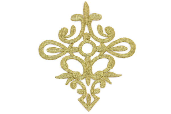 10 Pcs Gold Celtic Patch 4.3x3.7 Inches Iron On Patch Embroidery, Celtic Custom Patch, High Quality Sew On Badge for Denim, Sew On Patch