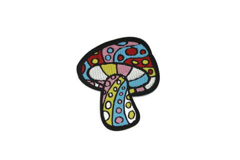 10 Pcs Colorful Mushroom Patch 2.4x2 Inc Iron On Patch Embroidery, Custom Patch, High Quality Sew On Badge for Denim, Sew On Patch, Applique