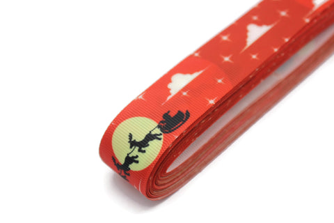0.98 inch(25 mm) Christmas Grosgrain Ribbon - Wholesale Ribbon by the Yard, Solid Grosgrain Bows, Hair Bow, Hairbow Supplies CHRS