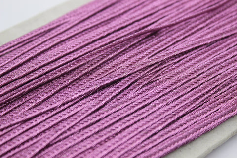 Soutache Cord - Metallic Pink Braid Cord - 2 mm Twisted Cord - Soutache Trim - Jewelry Cord - Soutache Jewelry - Soutache Supplies