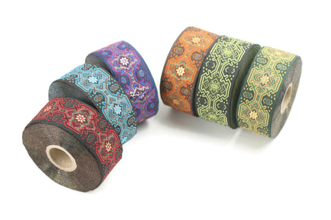 35 mm Vintage ribbon, Jacquard trims (1.37 inches), Decorative Craft Ribbon, Sewing trim, trim by the yards, embroidered ribbon, CNK10