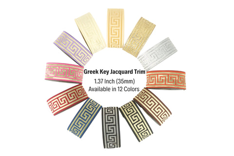 Greek Key Jacquard Ribbon Trim