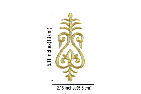 Gold Celtic Patch 5.11x2.16 Inches Iron On Patch Embroidery, Celtic Custom Patch, High Quality Sew On Badge for Denim, Sew On Patch